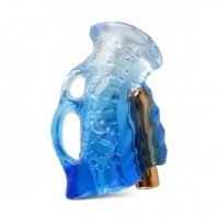 Male Masturbator with Gold Bullet, 9 Function, Silicone (TPE + ABS), Waterproof, USB Rechargeable, BLUE